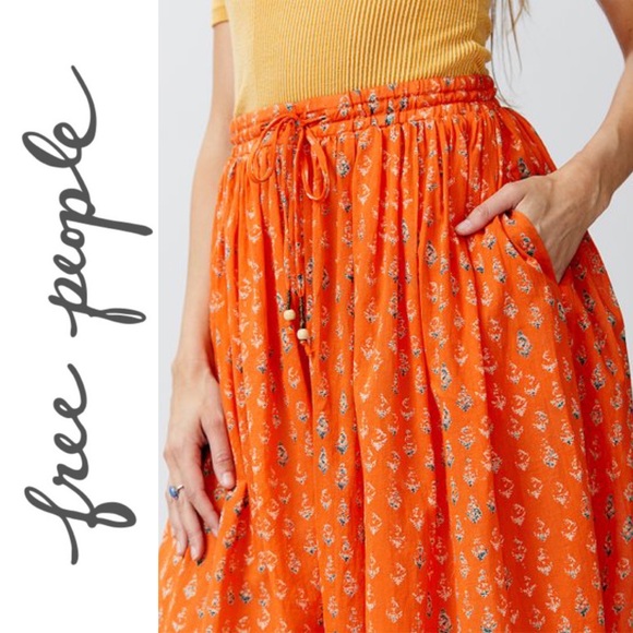 NWOT!! Free People Dream Time Orange Lounge pant - Picture 4 of 7
